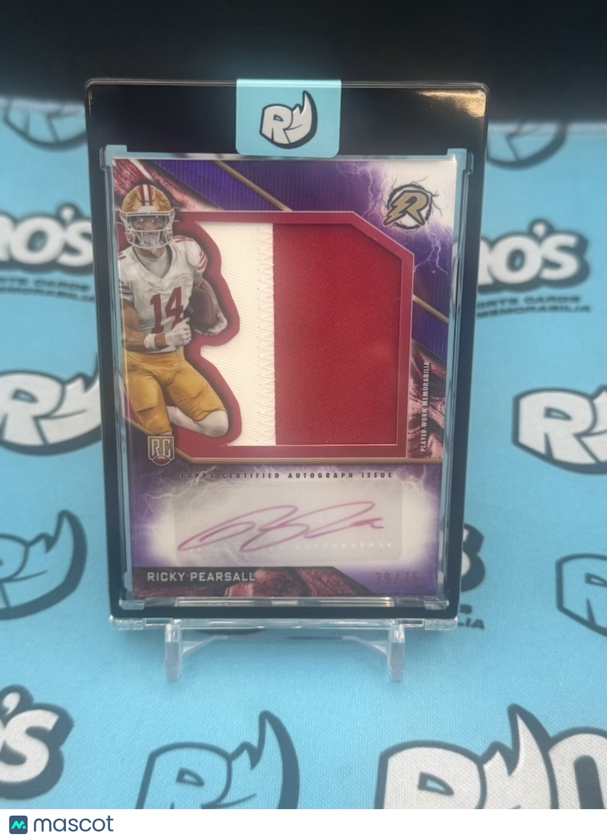 2025 Topps Resurgence Rookie Ricky Pearsall #RPA-RP Autograph Patch RC 39/75