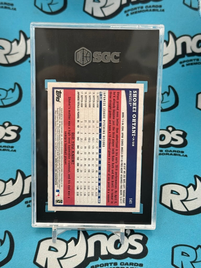 2018 Topps Big League Shohei Ohtani #141 Gold SGC 10
