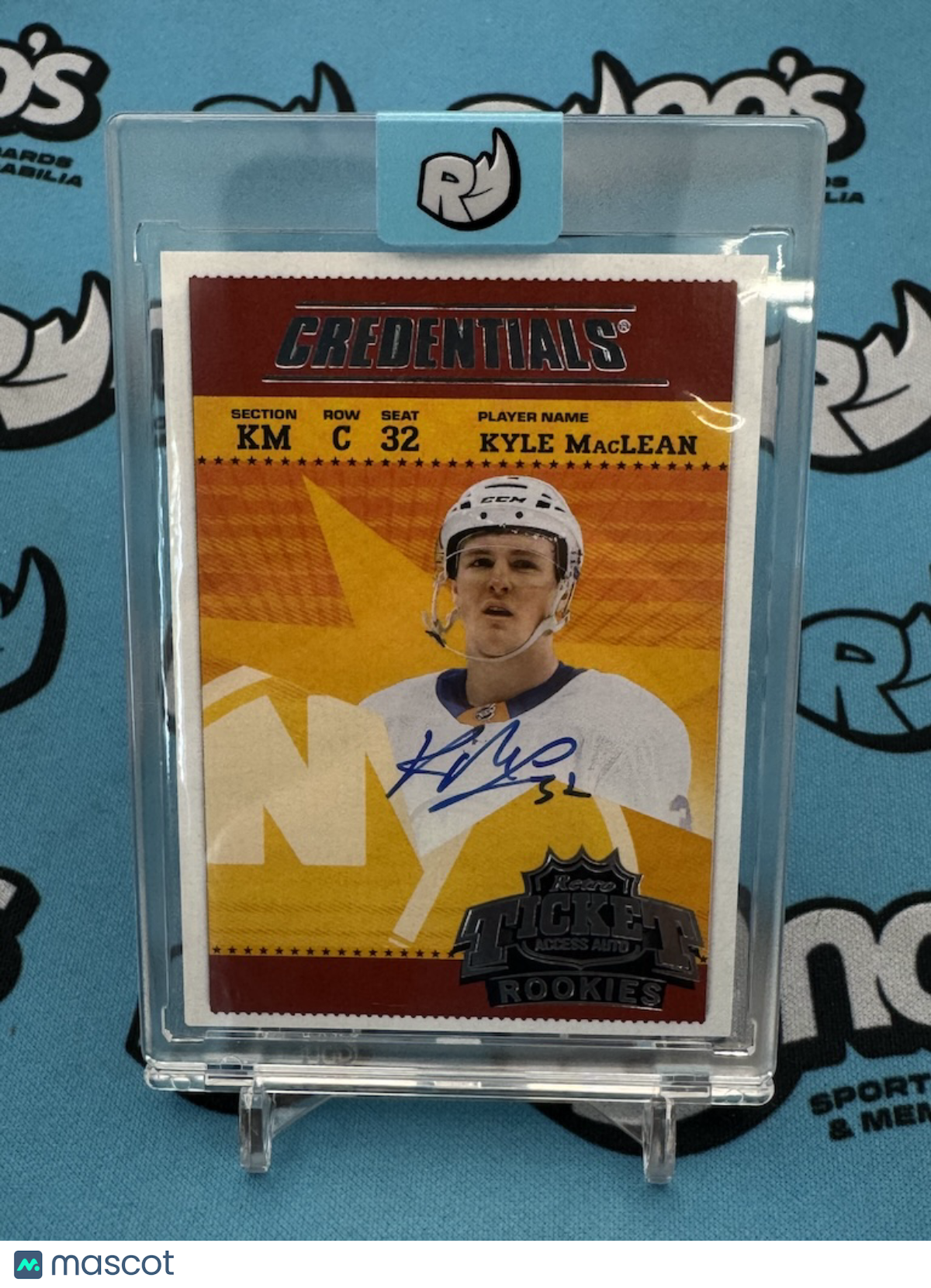 2024-25 Upper Deck Credintials Kyle MacLean Retro Ticket Access Auto