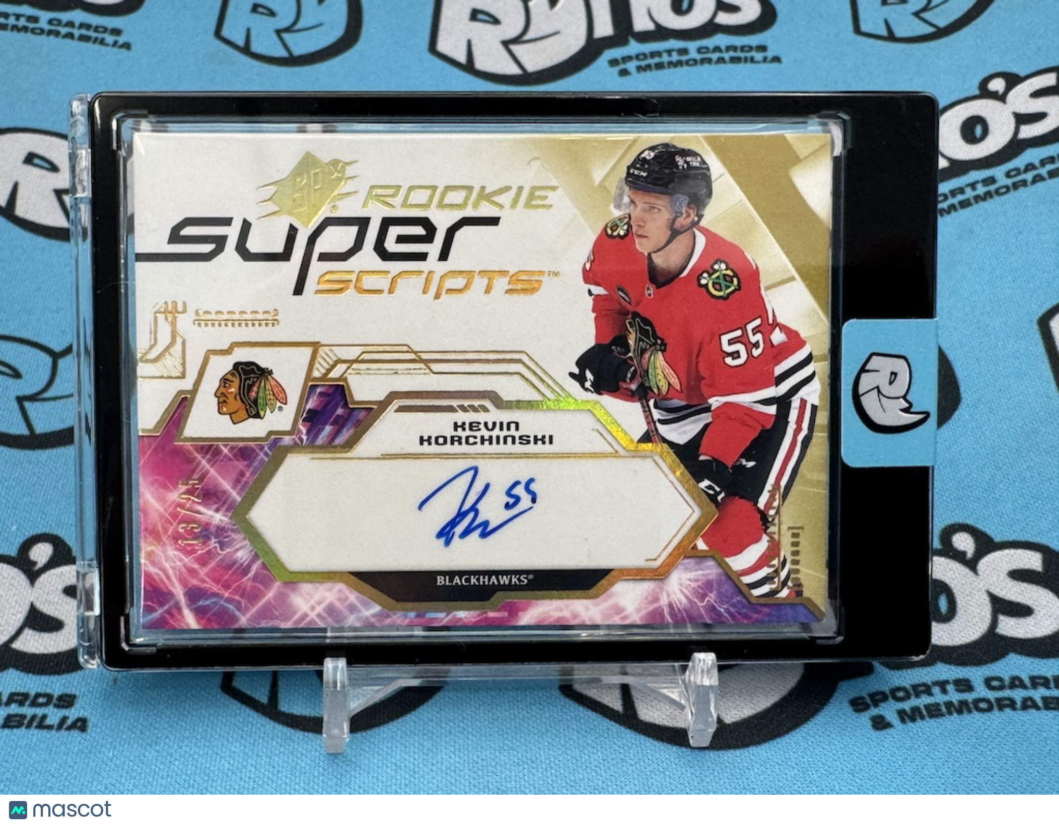 2023-24 Upper Deck SPx Hockey Kevin Korchinski Super Scripts Rookie Auto 13/25