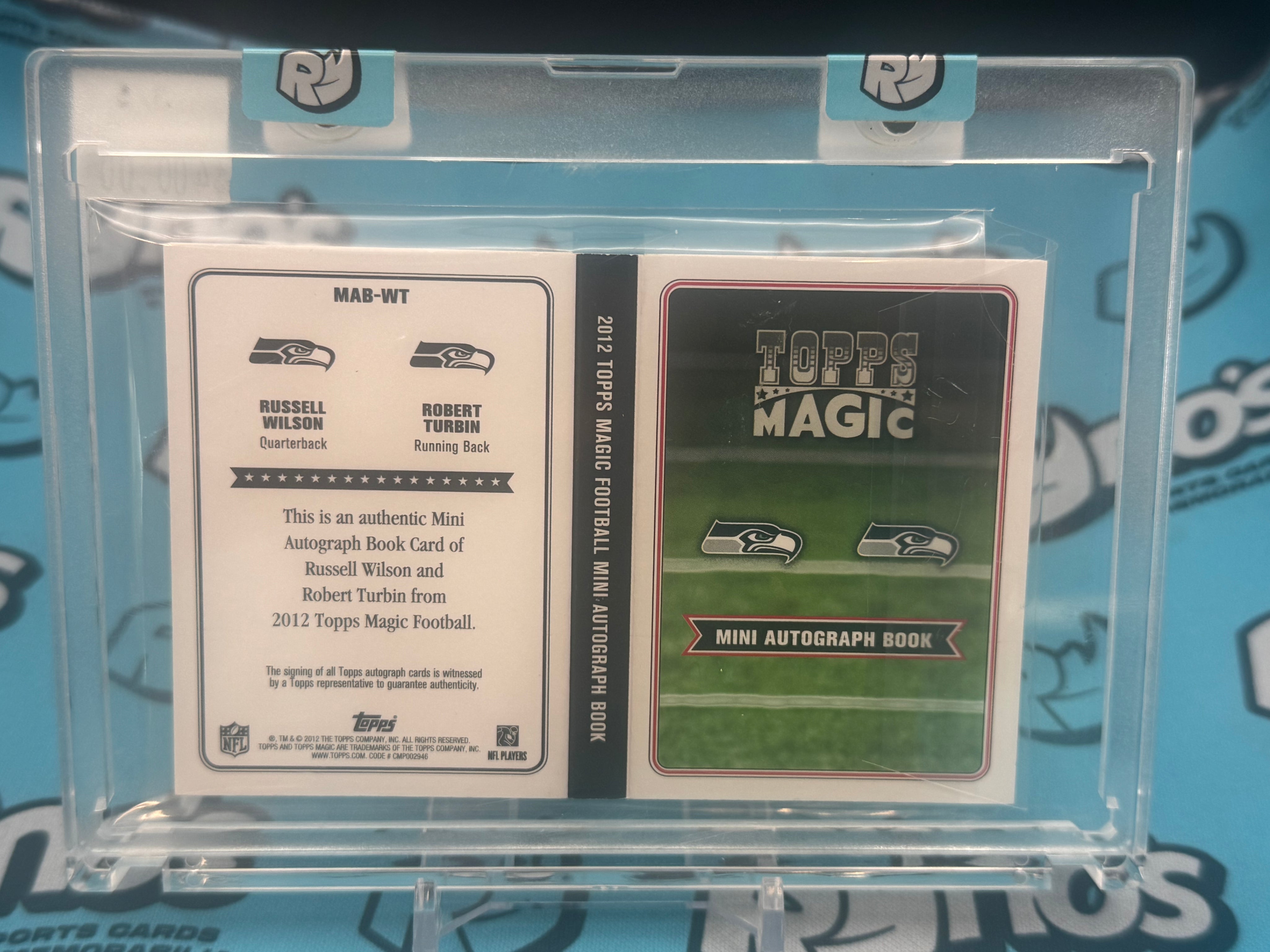 2012 Topps Magic Robert Turbin Russell Wilson #MAB-WT Mini Autograph Book