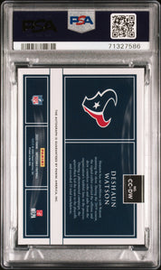 2020 Panini Impeccable Canvas Creations Auto Deshaun Watson Gold 1/5 PSA 9