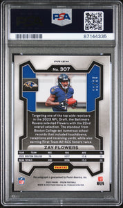 2023 Panini Prizm Zay Flowers #307 Autograph Camo PSA 9