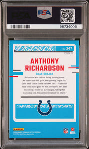 2023 Panini Donruss Optic Anthony Richardson #247 Purple Shock PSA 10