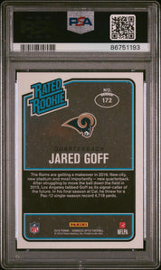 2016 Panini Donruss Optic Jared Goff #172 Red & Yellow PSA 10