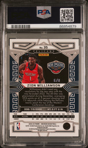 2022 Panini Obsidian Zion Williamson #35 Ee Lucky Envelopes PSA 10