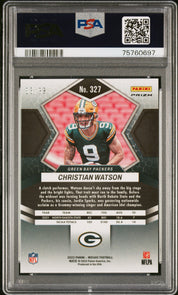 2022 Panini Mosaic Christian Watson #327 Blue PSA 9