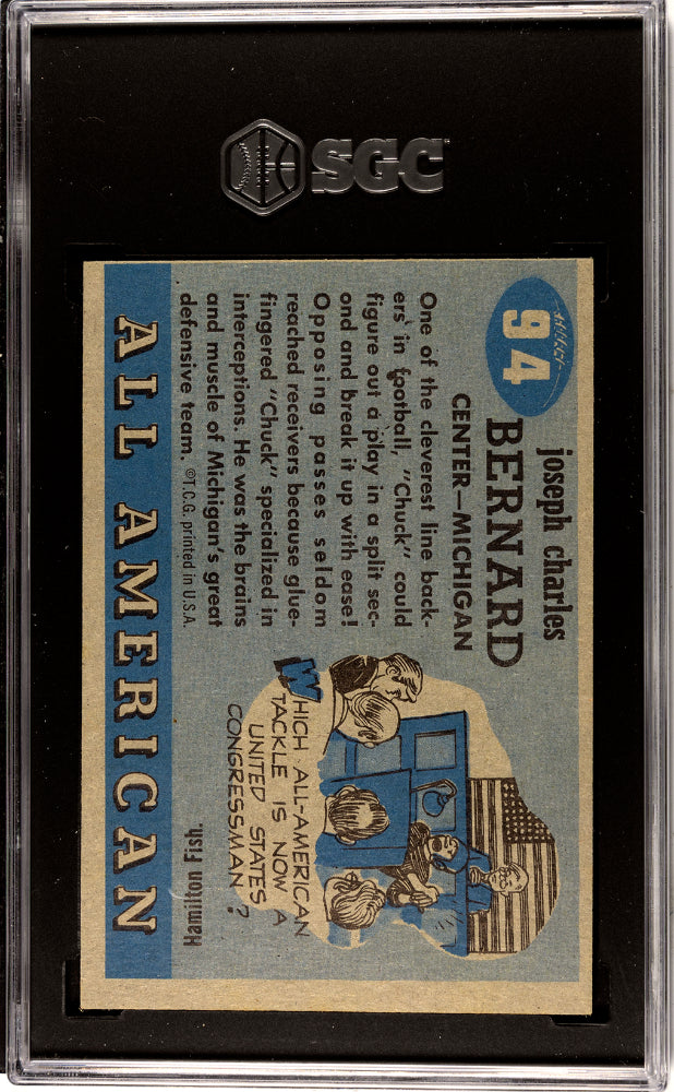 1955 Topps All American Chuck Bernard #94 SGC 6