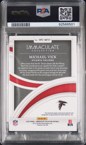 2022 Panini Immaculate Players Collection Autographs Michael Vick 02/49 PSA 10
