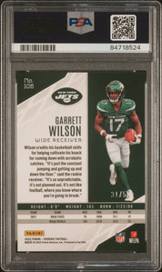2022 Panini Phoenix Garrett Wilson #106 Fire & Ice Lazer PSA 10