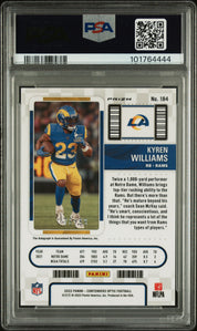 2022 Panini Contenders Optic Kyren Williams #184 Autograph Teal PSA 10