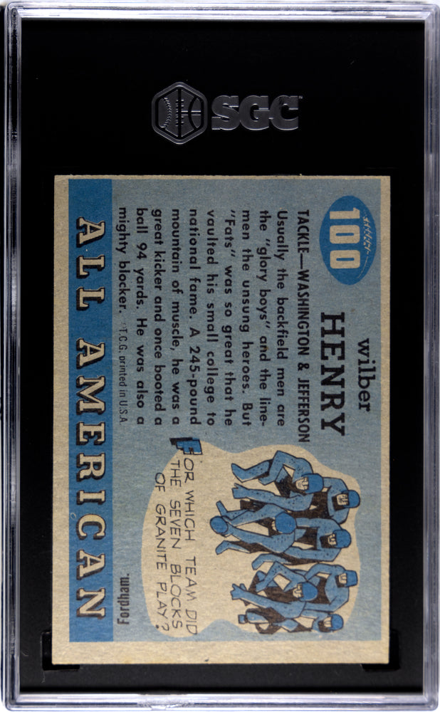 1955 Topps All American Fats Henry #100 SGC 5