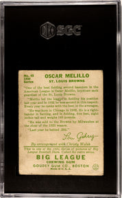 1934 Goudey Oscar Melillo #45 SGC 4