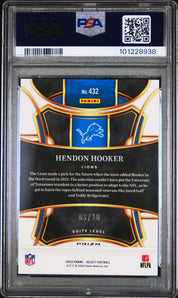 2023 Panini Select Hendon Hooker #432 Gold Prizm PSA 10