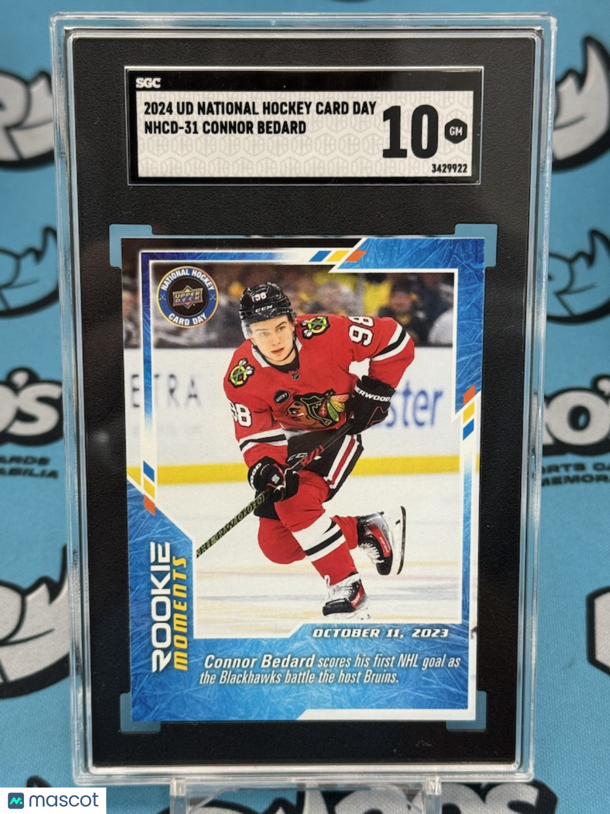 2024 Upper Deck National Hockey Card Day Connor Bedard #NHCD-31 SGC 10