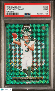 2024 Panini Mosaic Jordan Travis #395 Green PSA 9