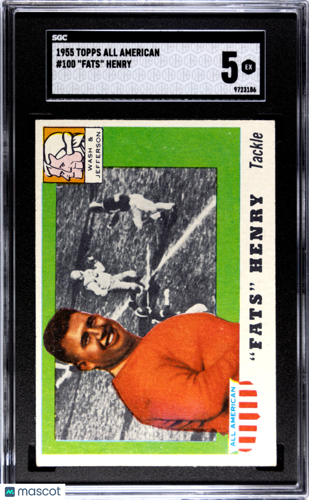 1955 Topps All American Fats Henry #100 SGC 5