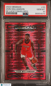 2022 Panini Obsidian Zion Williamson #35 Ee Lucky Envelopes PSA 10