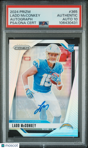 2024 Panini Prizm Ladd Mcconkey #365 Autograph PSA A Auto 10