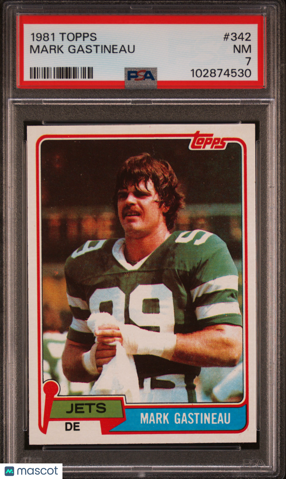 1981 Topps Mark Gastineau #342 PSA 7