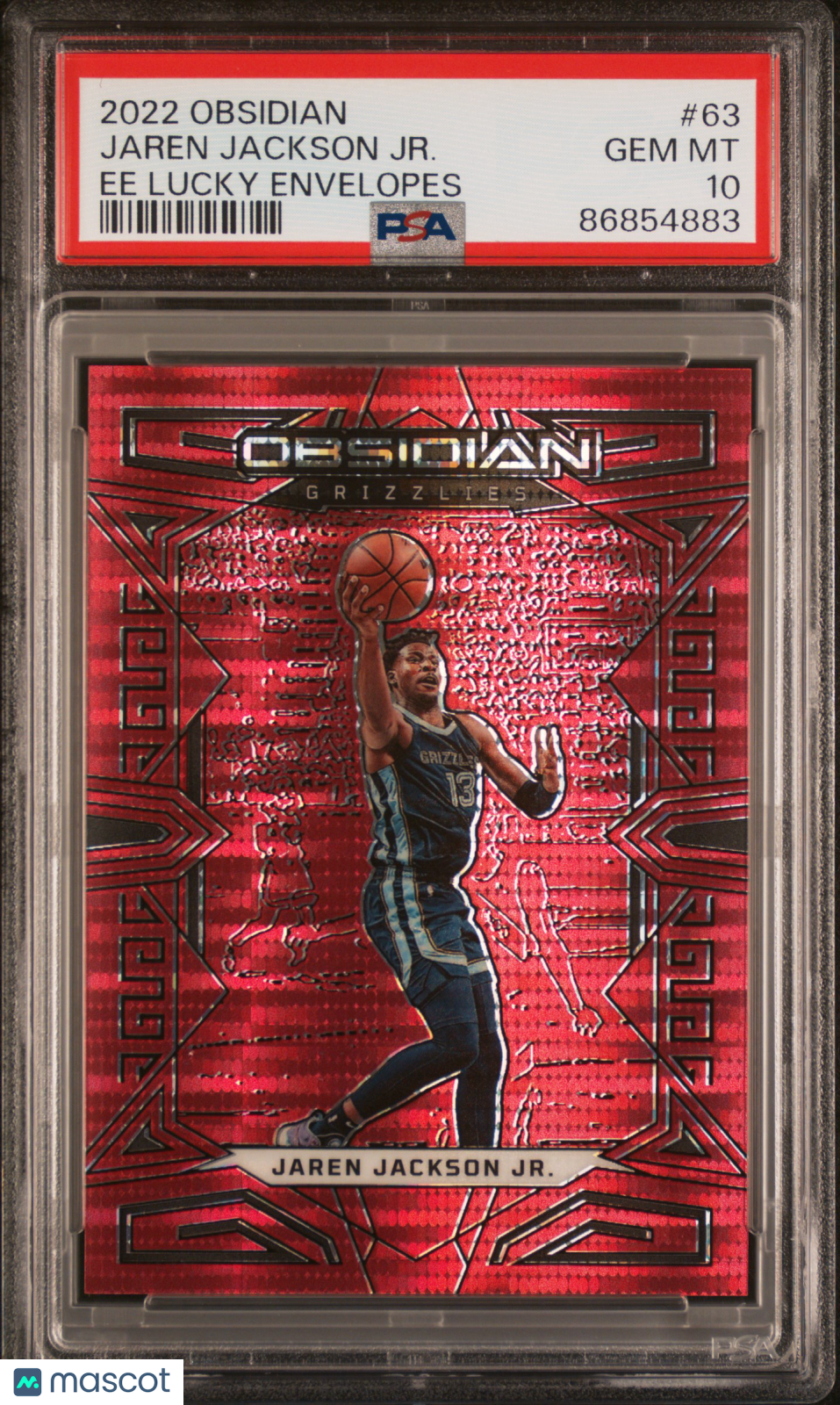 2022 Panini Obsidian Jaren Jackson JR. #63 Ee Lucky Envelopes PSA 10