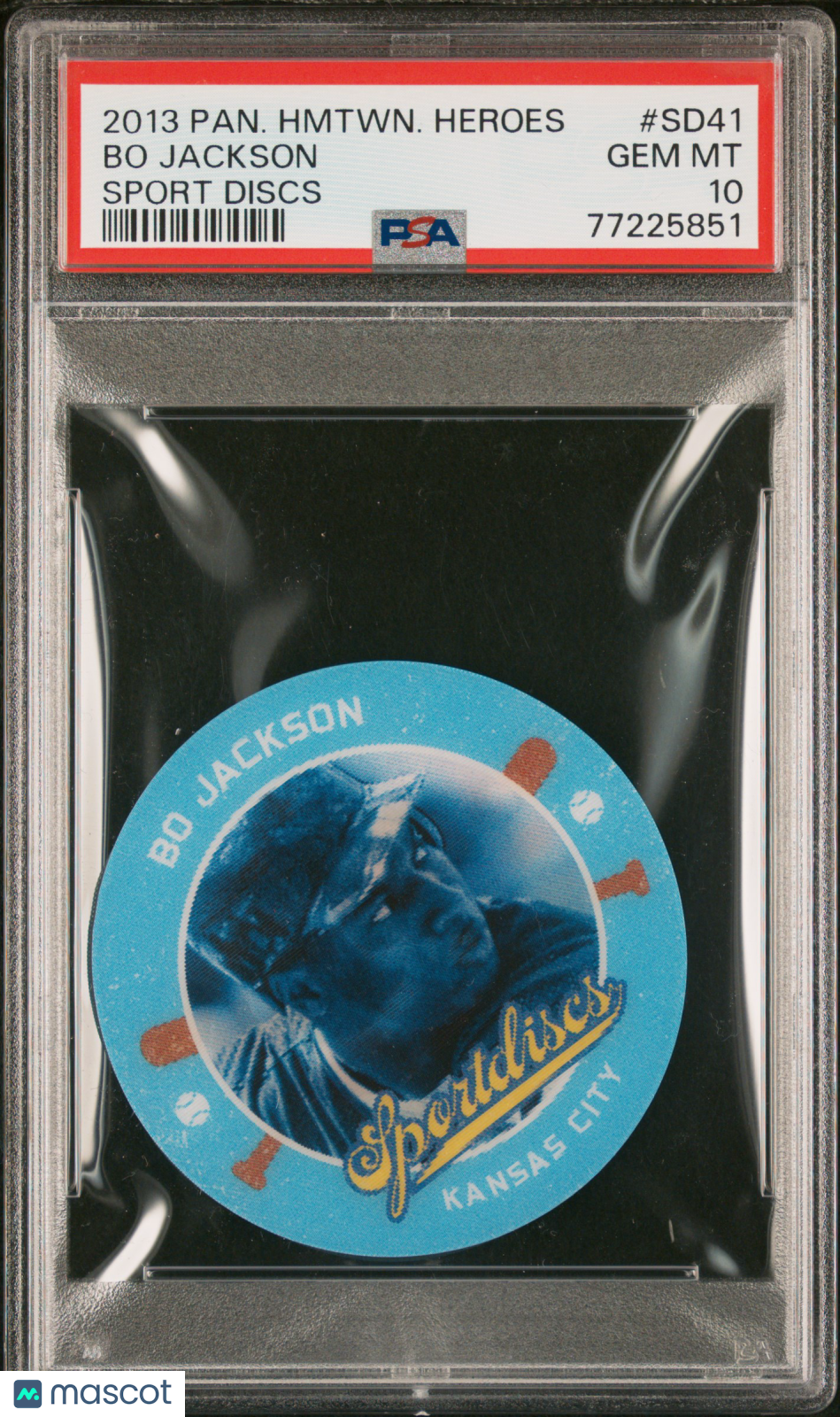 2013 Panini Hometown Heroes Sport Discs Bo Jackson #SD41 PSA 10
