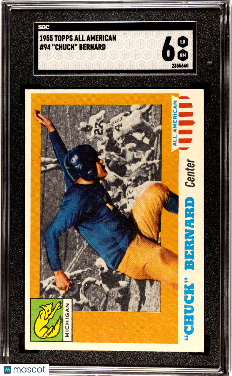 1955 Topps All American Chuck Bernard #94 SGC 6