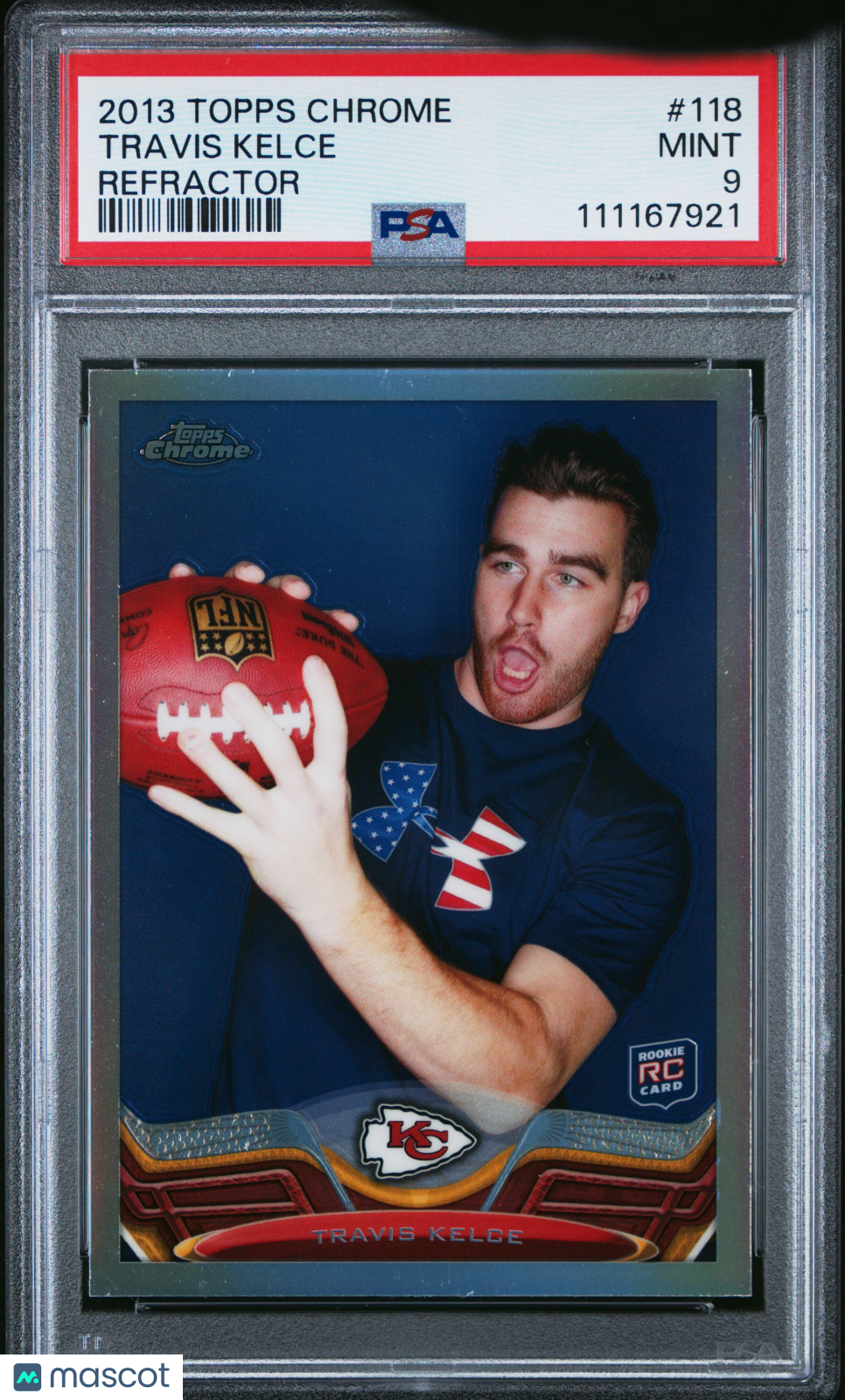 2013 Topps Chrome Travis Kelce #118 Refractor PSA 9