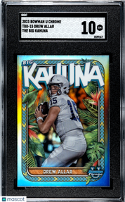 2023 Bowman University Chrome Drew Allar #TBK-15 The Big Kahuna SGC 10