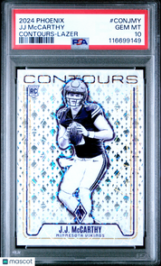 2024 Panini Phoenix Contours JJ Mccarthy #CONJMY Lazer PSA 10
