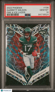 2022 Panini Phoenix Garrett Wilson #106 Fire & Ice Lazer PSA 10