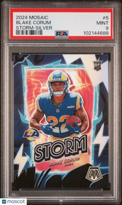 2024 Panini Mosaic Storm Blake Corum #5 Silver PSA 9