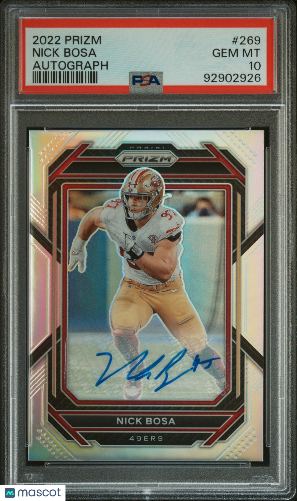 2022 Panini Prizm Nick Bosa #269 Autograph PSA 10