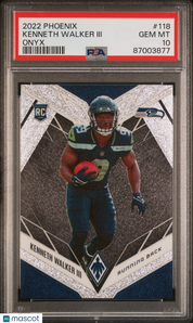 2022 Panini Phoenix Kenneth Walker III #118 Onyx PSA 10