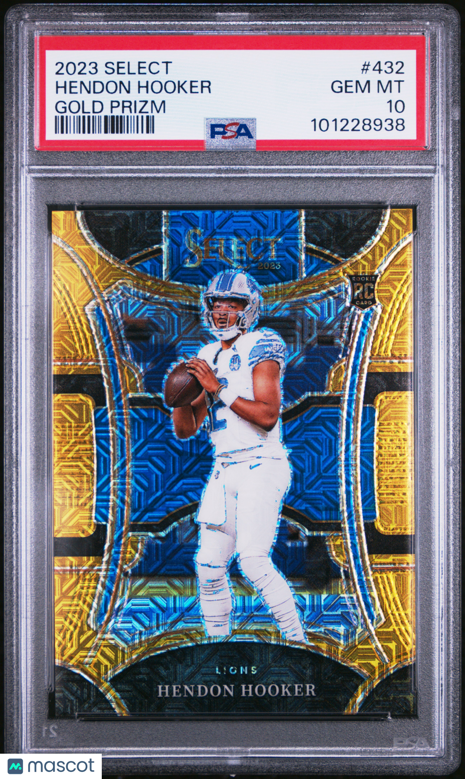 2023 Panini Select Hendon Hooker #432 Gold Prizm PSA 10
